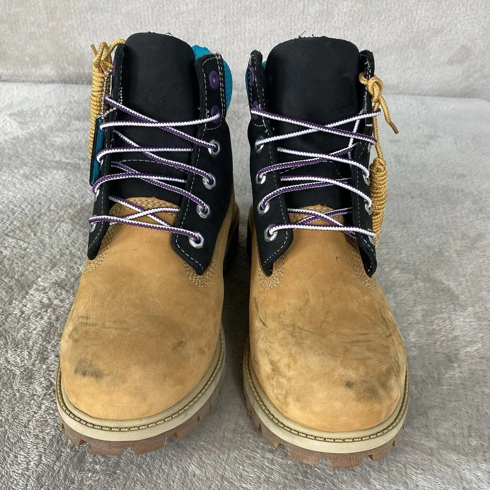 Timberland 6 inch Premium Kids Boots Size 5.5 Wheat Nubuck Waterproof NEW